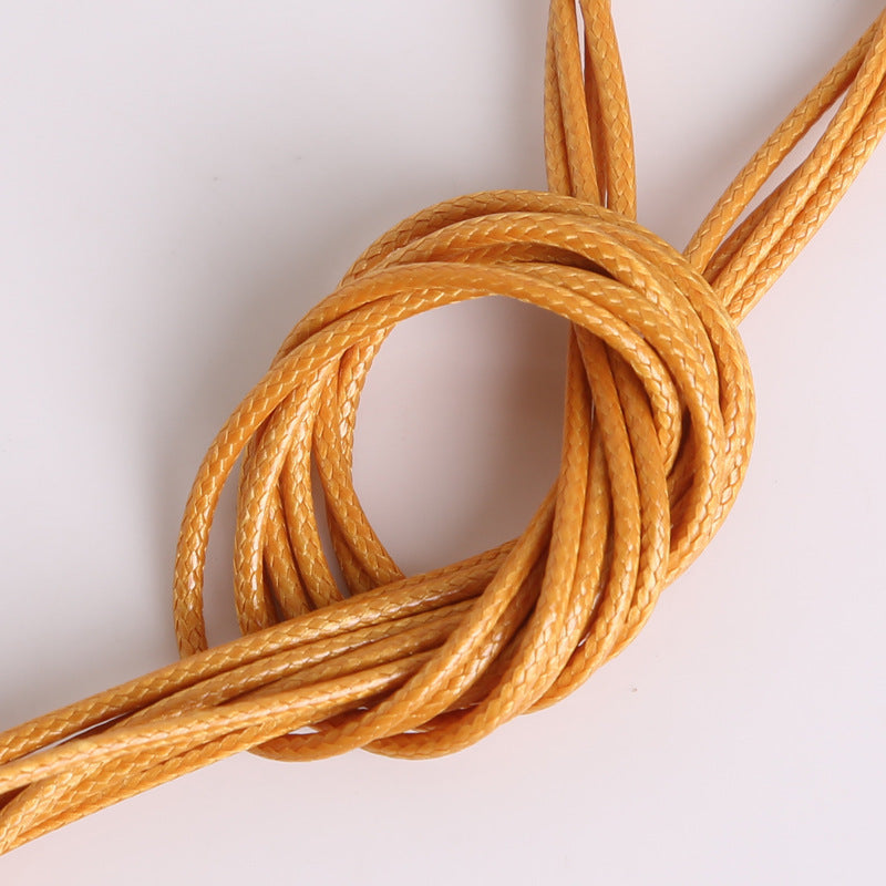 #003 Hot selling 1-2mm colored Korean waxed thread, Necklace Cord,Waxed Necklace Cord for Charms Pendants, Bracelets, Necklaces, Jewelry Making Supplies and Beading Supplies