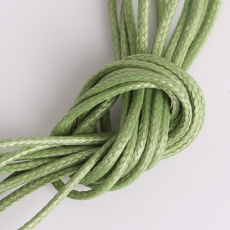 #003 Hot selling 1-2mm colored Korean waxed thread, Necklace Cord,Waxed Necklace Cord for Charms Pendants, Bracelets, Necklaces, Jewelry Making Supplies and Beading Supplies