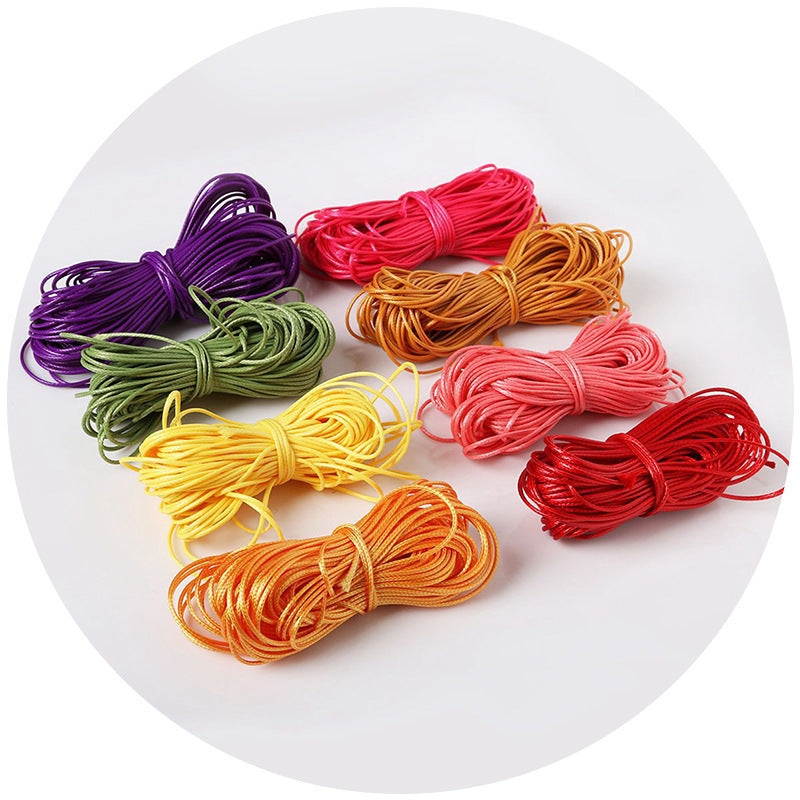 #003 Hot selling 1-2mm colored Korean waxed thread, Necklace Cord,Waxed Necklace Cord for Charms Pendants, Bracelets, Necklaces, Jewelry Making Supplies and Beading Supplies