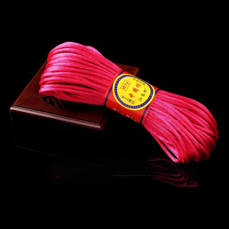 #002 - Line 6/7 (2/1.5mm) Chinese Knot Cord, Braided Pendant Red Rope Bracelet, Korean Thread, Handmade Diy Handmade Accessories, Material Jade Thread 20M