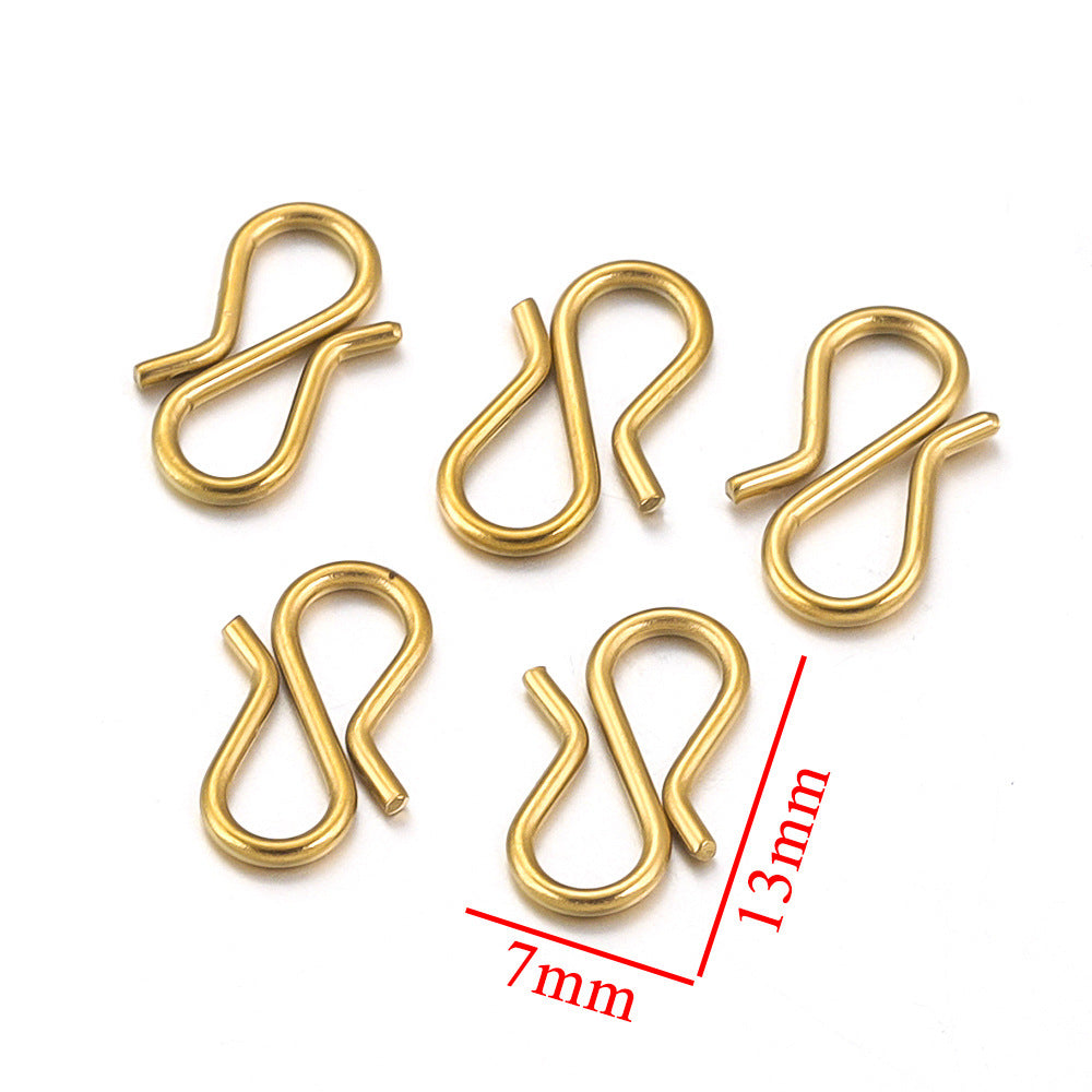 20PCS Stainless Steel S-Shaped Clasps Hooks, Jewelry Making DIY Connectors for Bracelets and Necklaces