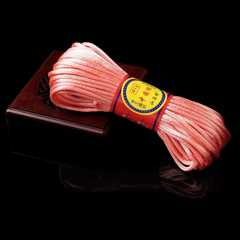 #002 - Line 6/7 (2/1.5mm) Chinese Knot Cord, Braided Pendant Red Rope Bracelet, Korean Thread, Handmade Diy Handmade Accessories, Material Jade Thread 20M