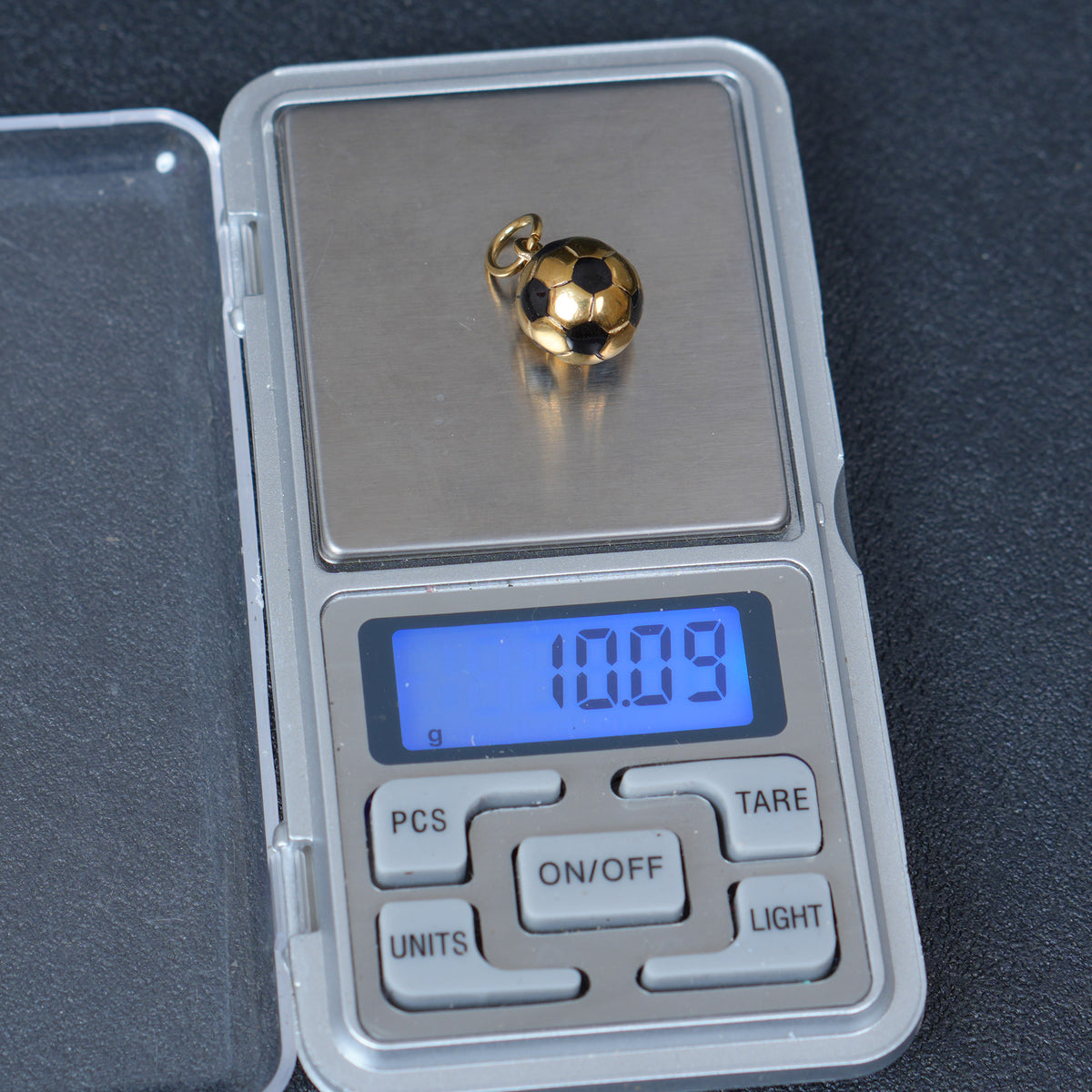 Stainless Steel Soccer Ball Charm, Football Pendant, Sport Jewelry Making Supply,13mm