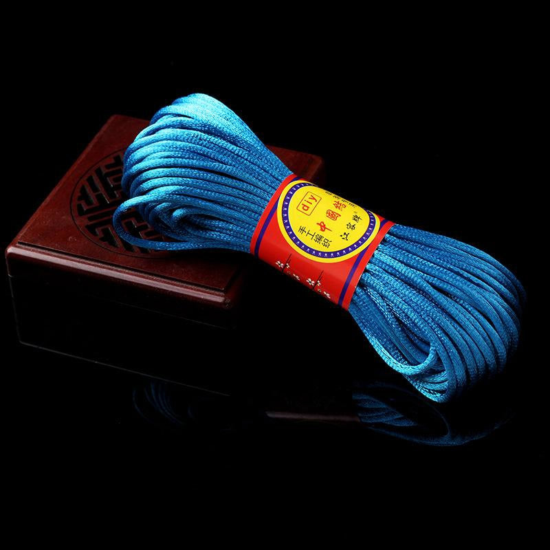 #002 - Line 6/7 (2/1.5mm) Chinese Knot Cord, Braided Pendant Red Rope Bracelet, Korean Thread, Handmade Diy Handmade Accessories, Material Jade Thread 20M