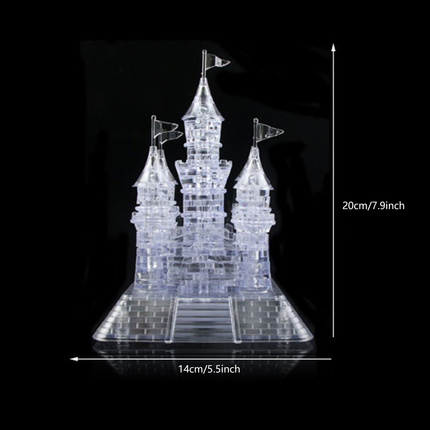3D Crystal Puzzle Castle, Crystal Puzzle Brainteasers for Puzzlers Ages 16 and Up, 105PCS
