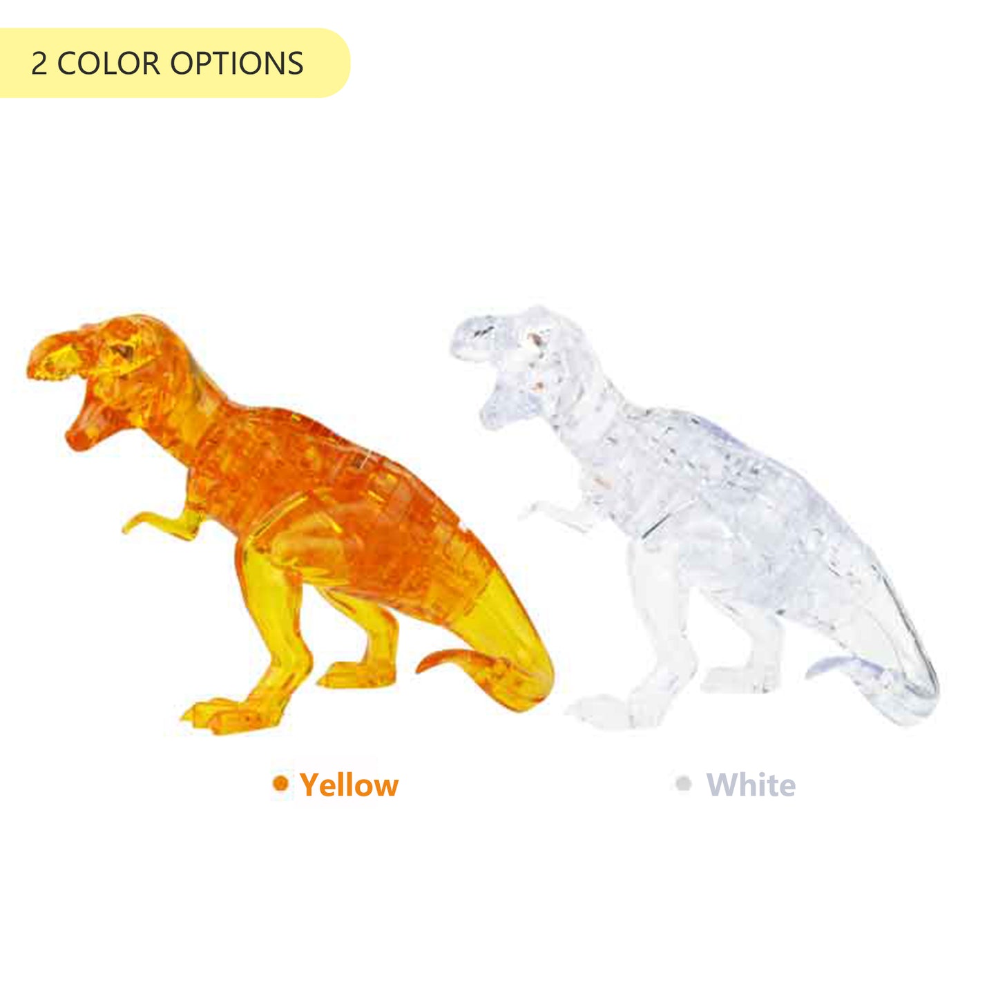 3D Crystal Puzzle Dinosaur, Crystal Puzzle Brainteasers for Puzzlers Ages 16 and Up, 50PCS