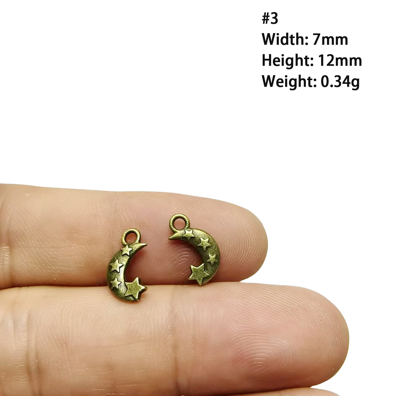A Series of Charm 2: 10PCS Vintage Antique Bronze Pendants - Flower, Moon, Animal Shapes | DIY Jewelry Making Supplies, Craft Accessories for Necklaces/Bracelets