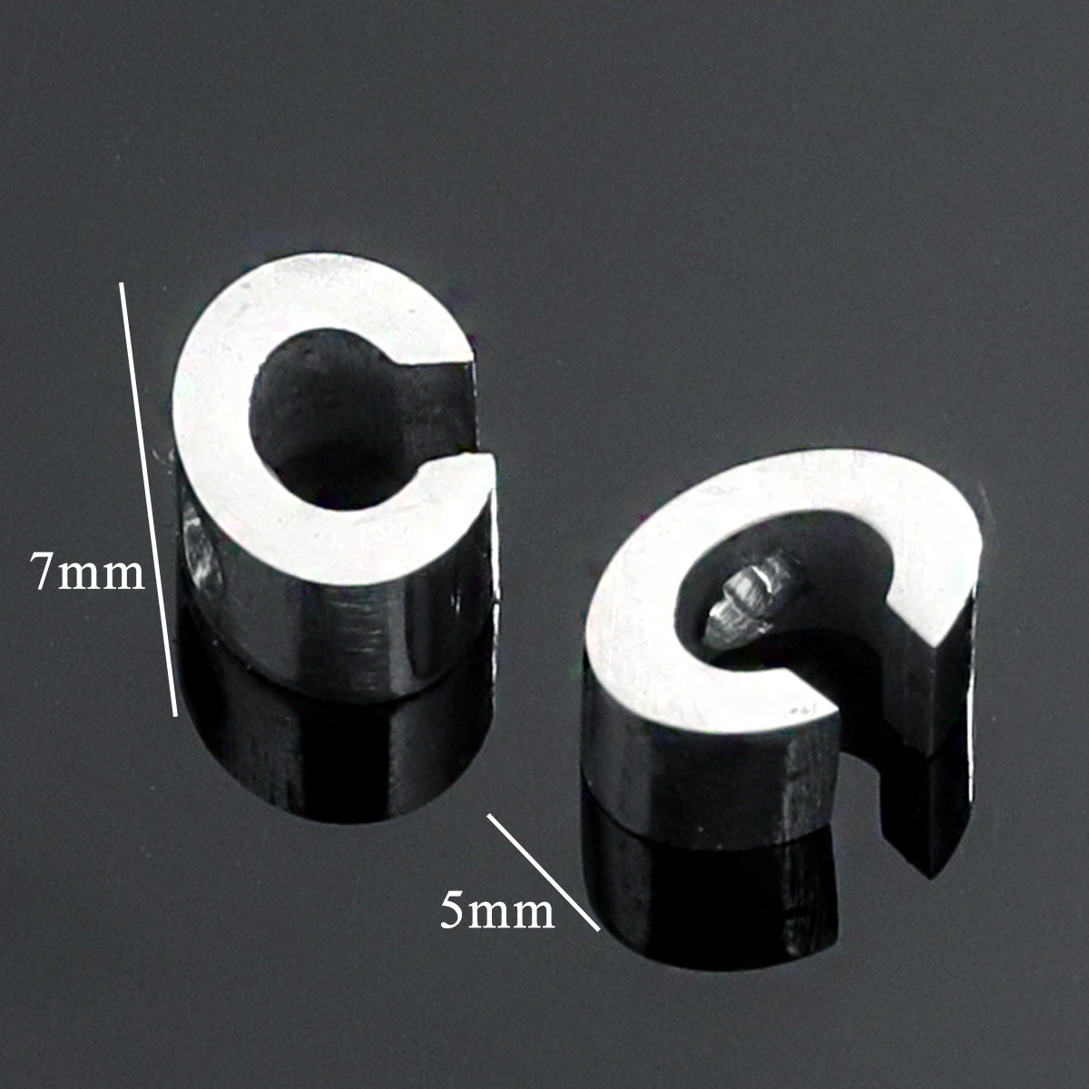 5PCS Stainless Steel 3D Letter Pendants - Minimalist & Stylish for Women's DIY Necklaces | Fashion Jewelry Findings