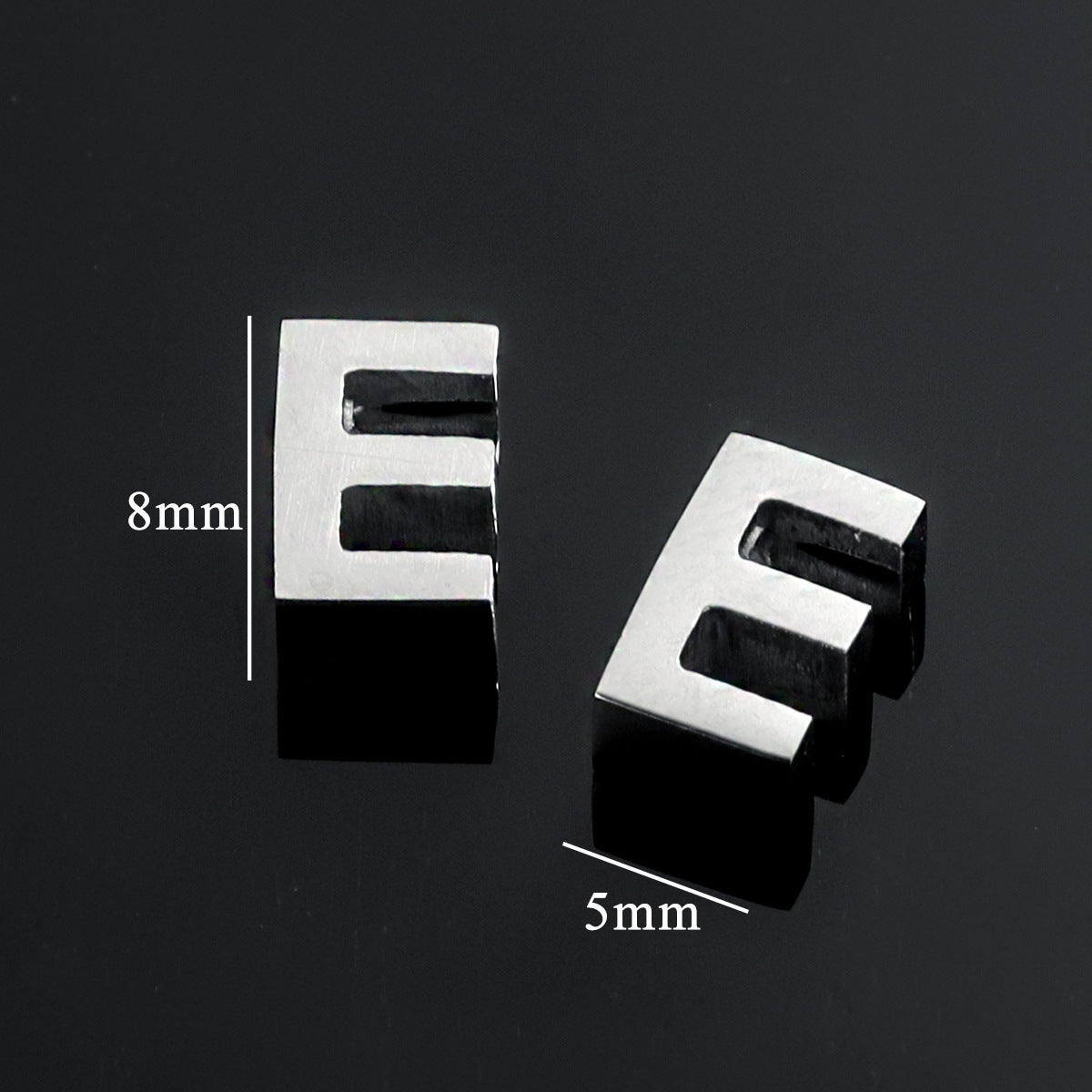 5PCS Stainless Steel 3D Letter Pendants - Minimalist & Stylish for Women's DIY Necklaces | Fashion Jewelry Findings