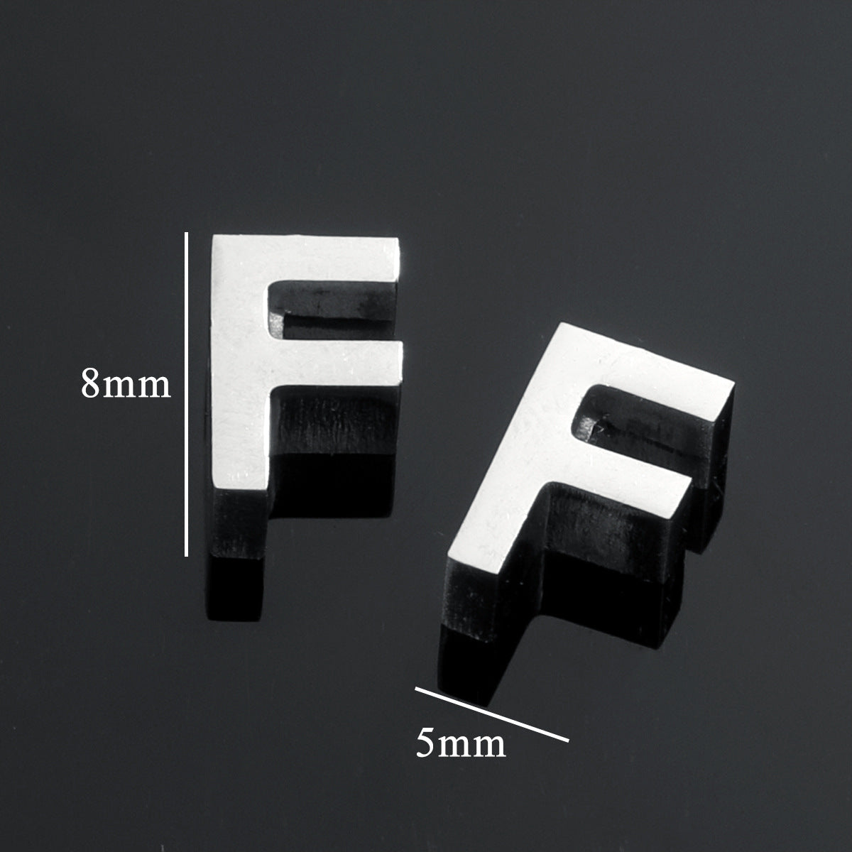 5PCS Stainless Steel 3D Letter Pendants - Minimalist & Stylish for Women's DIY Necklaces | Fashion Jewelry Findings