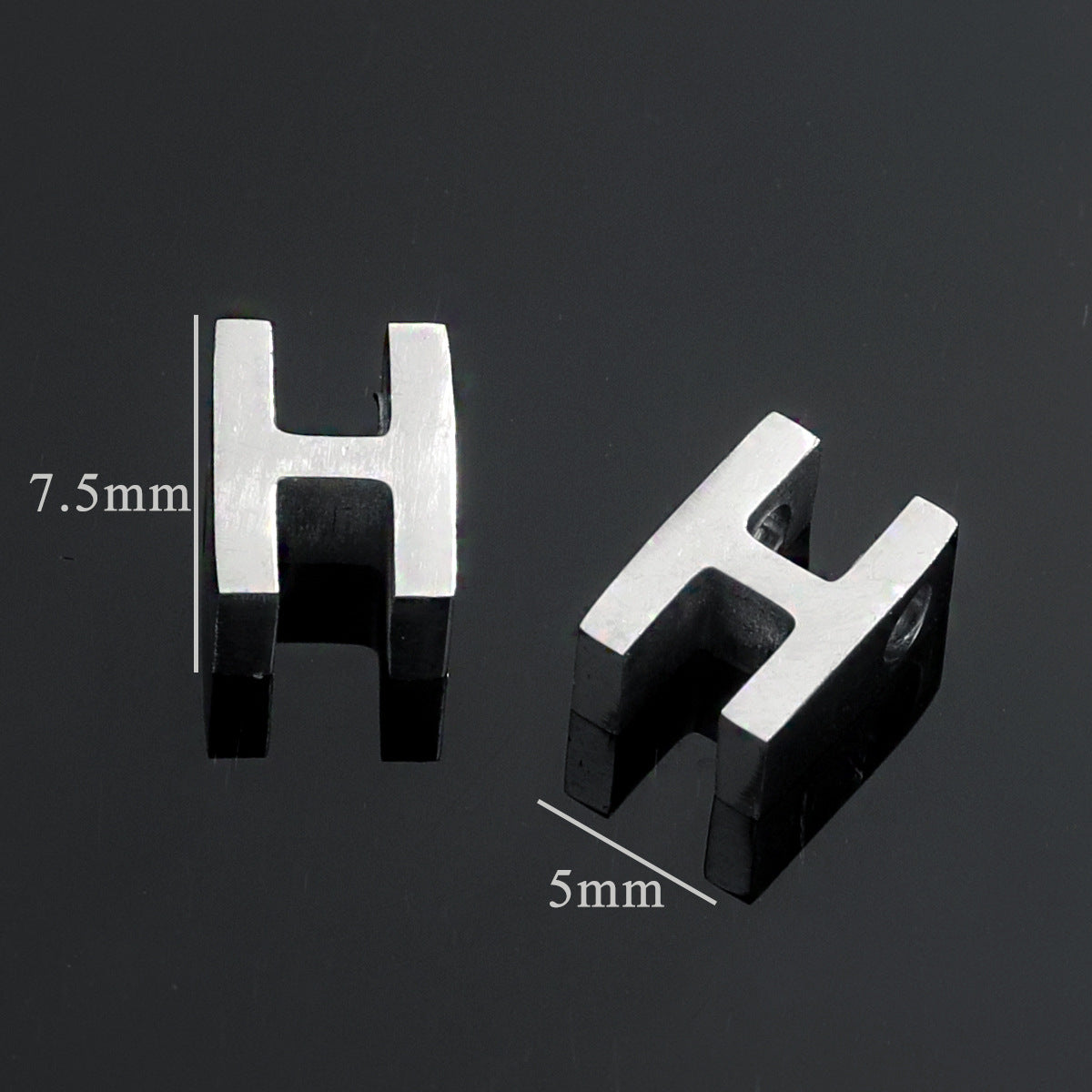 5PCS Stainless Steel 3D Letter Pendants - Minimalist & Stylish for Women's DIY Necklaces | Fashion Jewelry Findings
