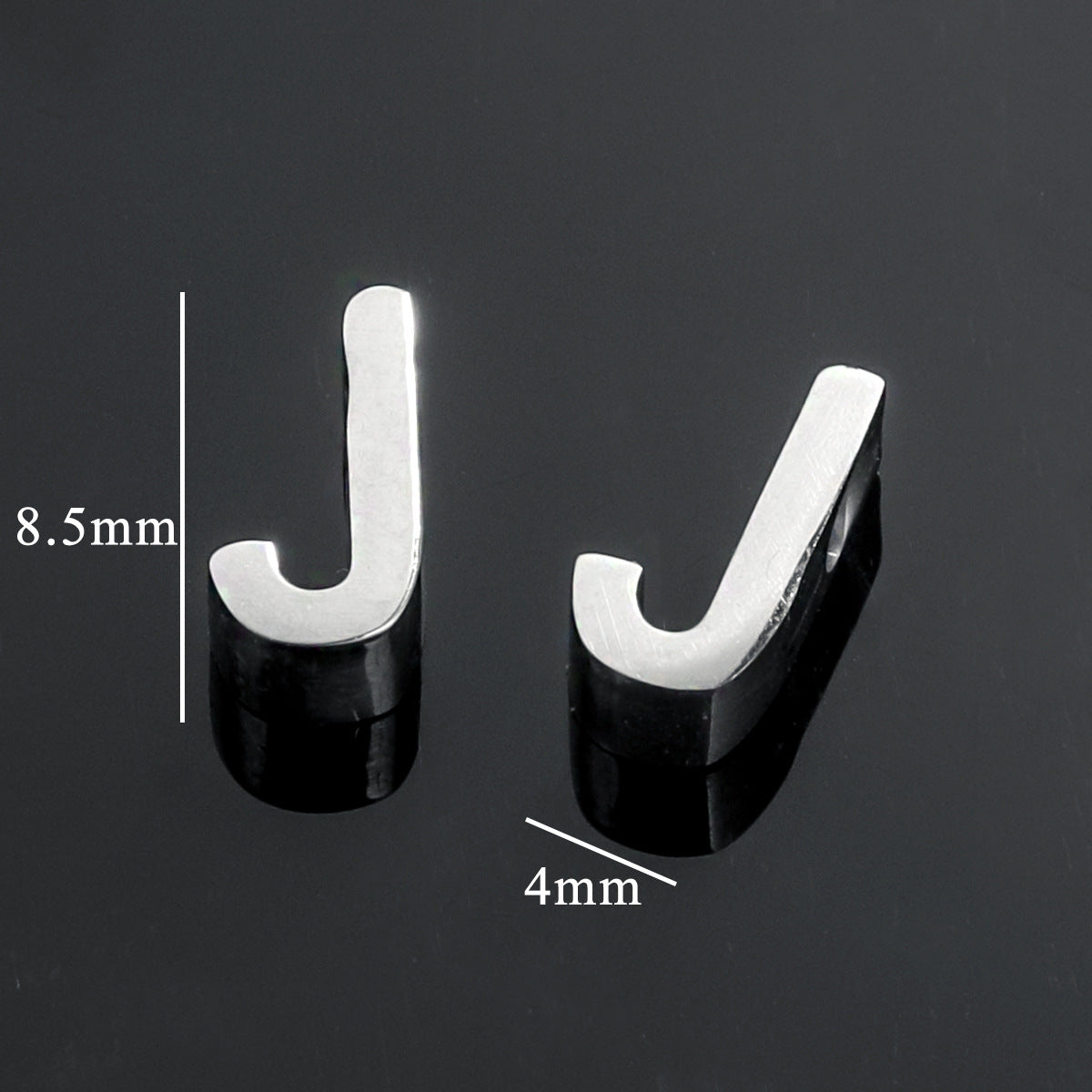 5PCS Stainless Steel 3D Letter Pendants - Minimalist & Stylish for Women's DIY Necklaces | Fashion Jewelry Findings