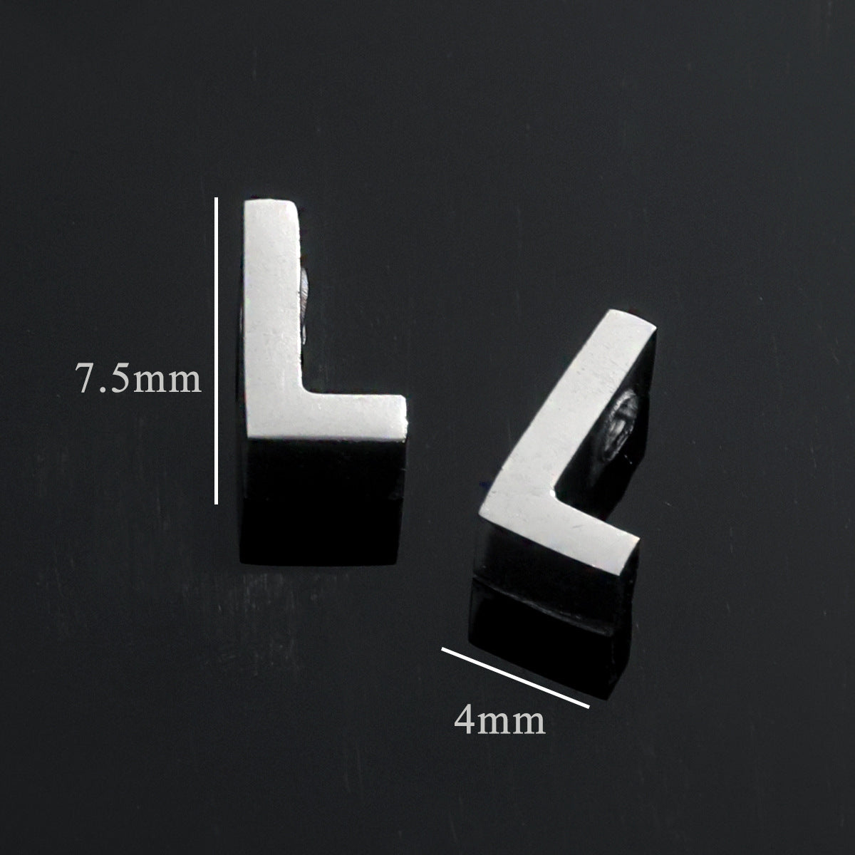 5PCS Stainless Steel 3D Letter Pendants - Minimalist & Stylish for Women's DIY Necklaces | Fashion Jewelry Findings