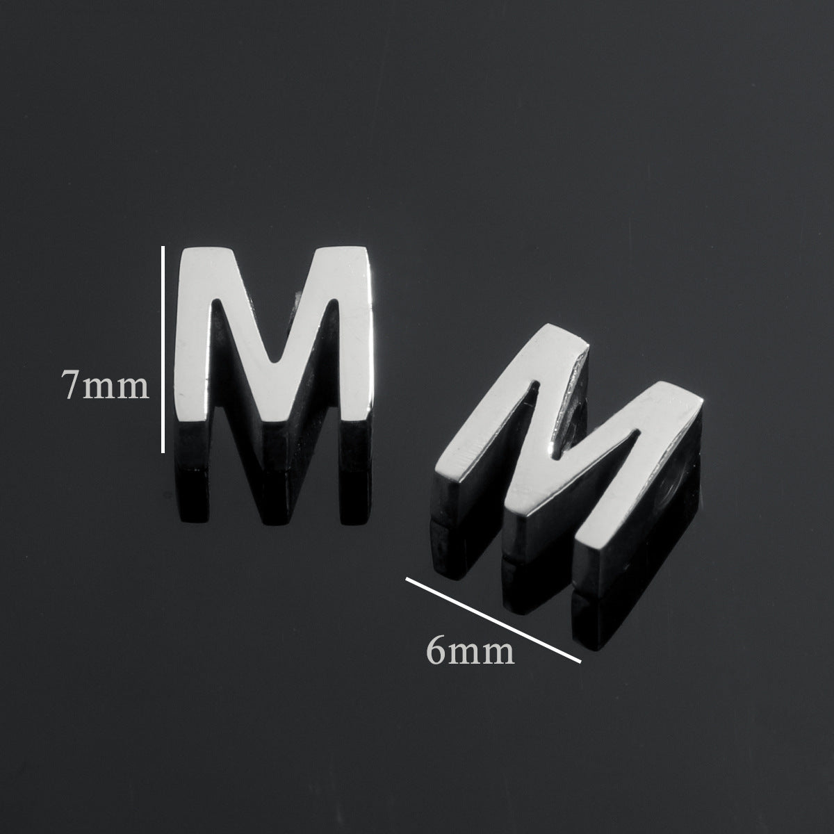 5PCS Stainless Steel 3D Letter Pendants - Minimalist & Stylish for Women's DIY Necklaces | Fashion Jewelry Findings