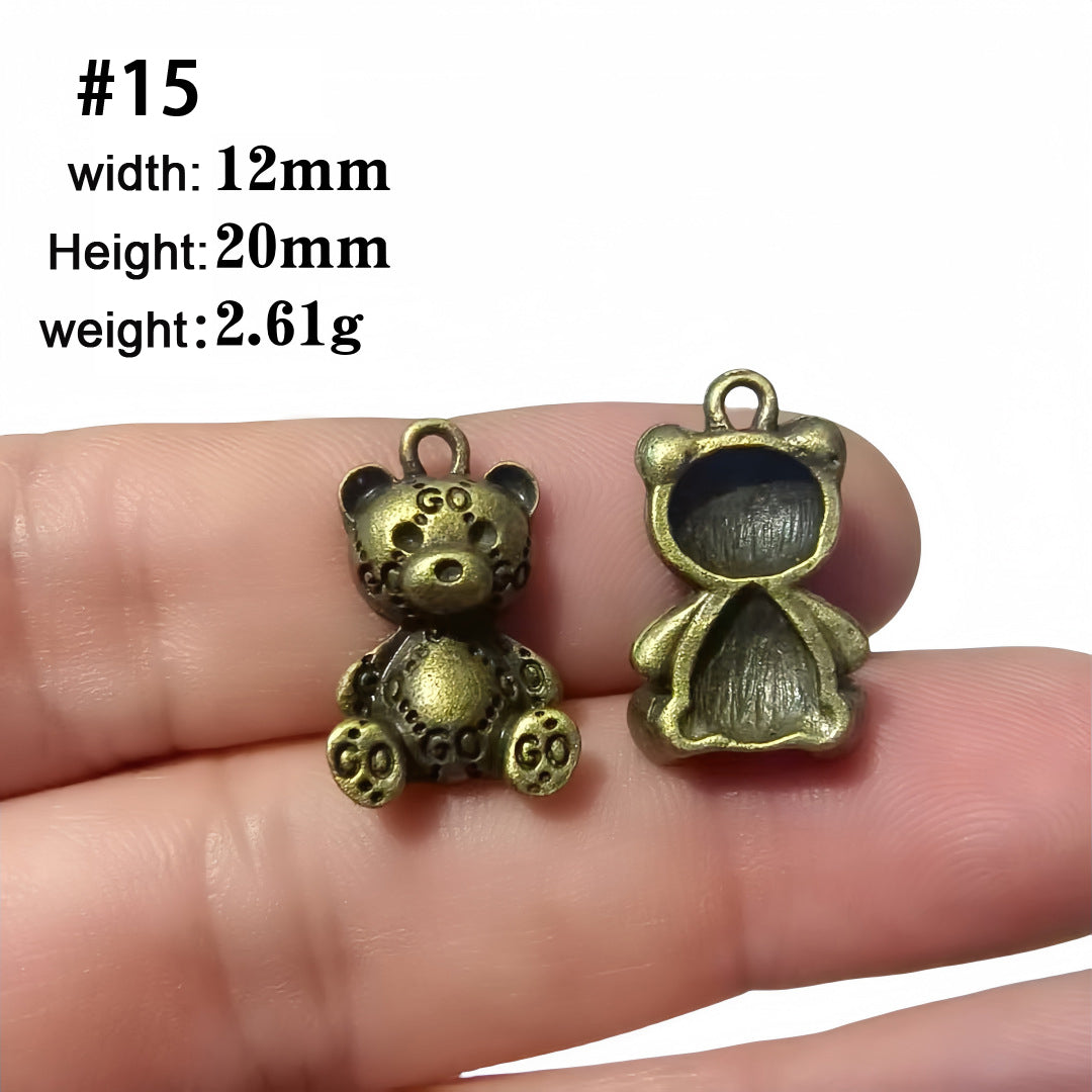 A Series of Charm 1: 10PCS Vintage Style Verdigris Bronze Butterfly Elephant charm - Unique Animal-Inspired Jewelry for Daily Wear & Gifting