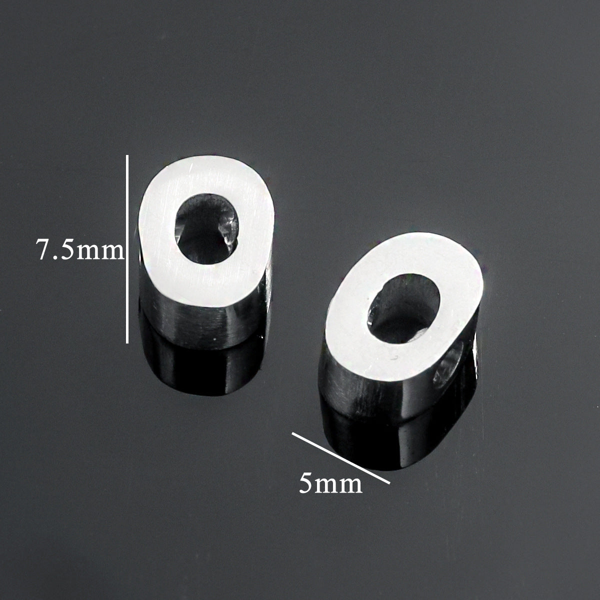 5PCS Stainless Steel 3D Letter Pendants - Minimalist & Stylish for Women's DIY Necklaces | Fashion Jewelry Findings