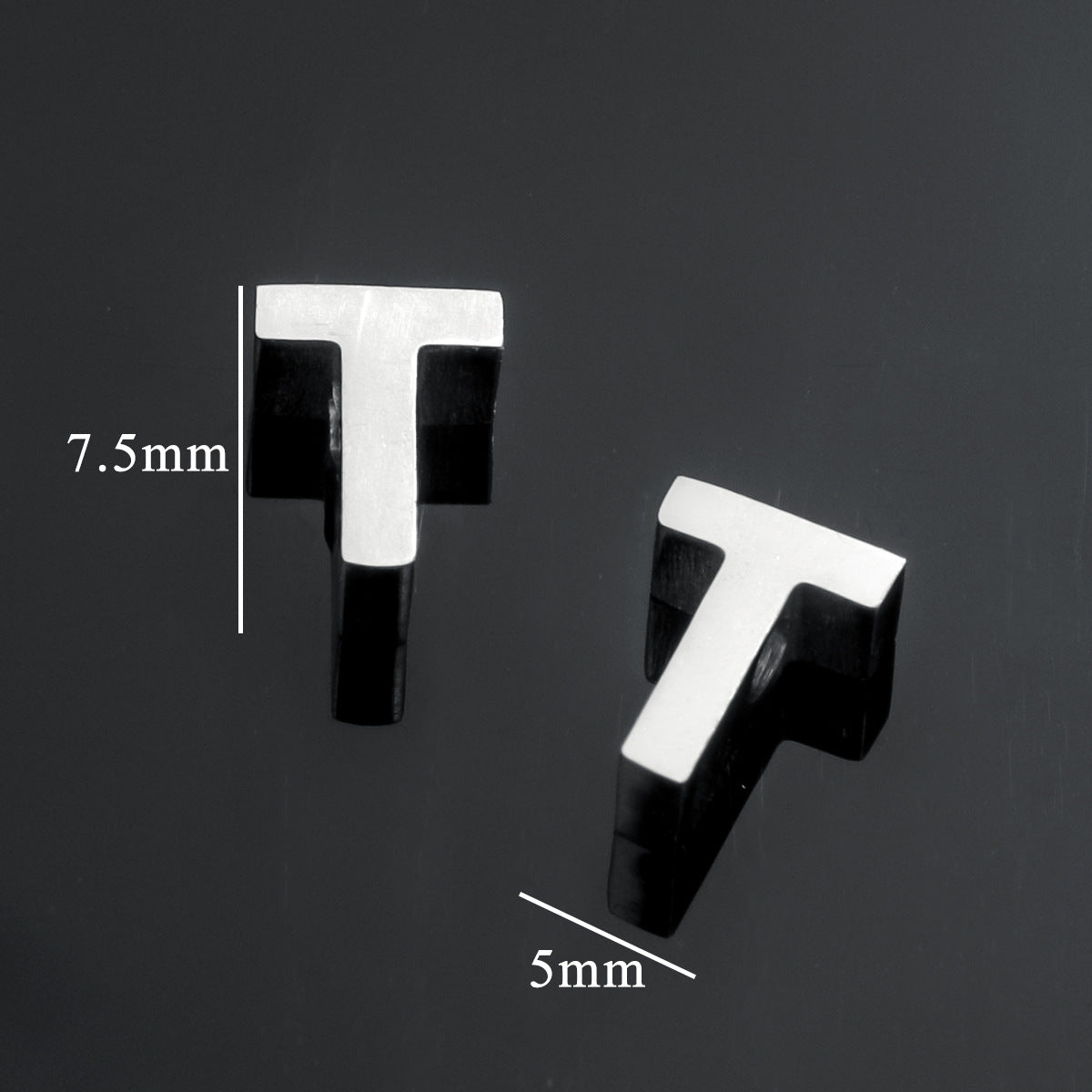 5PCS Stainless Steel 3D Letter Pendants - Minimalist & Stylish for Women's DIY Necklaces | Fashion Jewelry Findings
