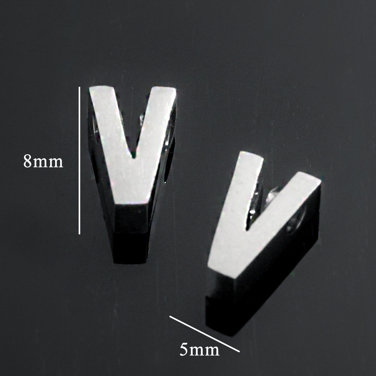 5PCS Stainless Steel 3D Letter Pendants - Minimalist & Stylish for Women's DIY Necklaces | Fashion Jewelry Findings