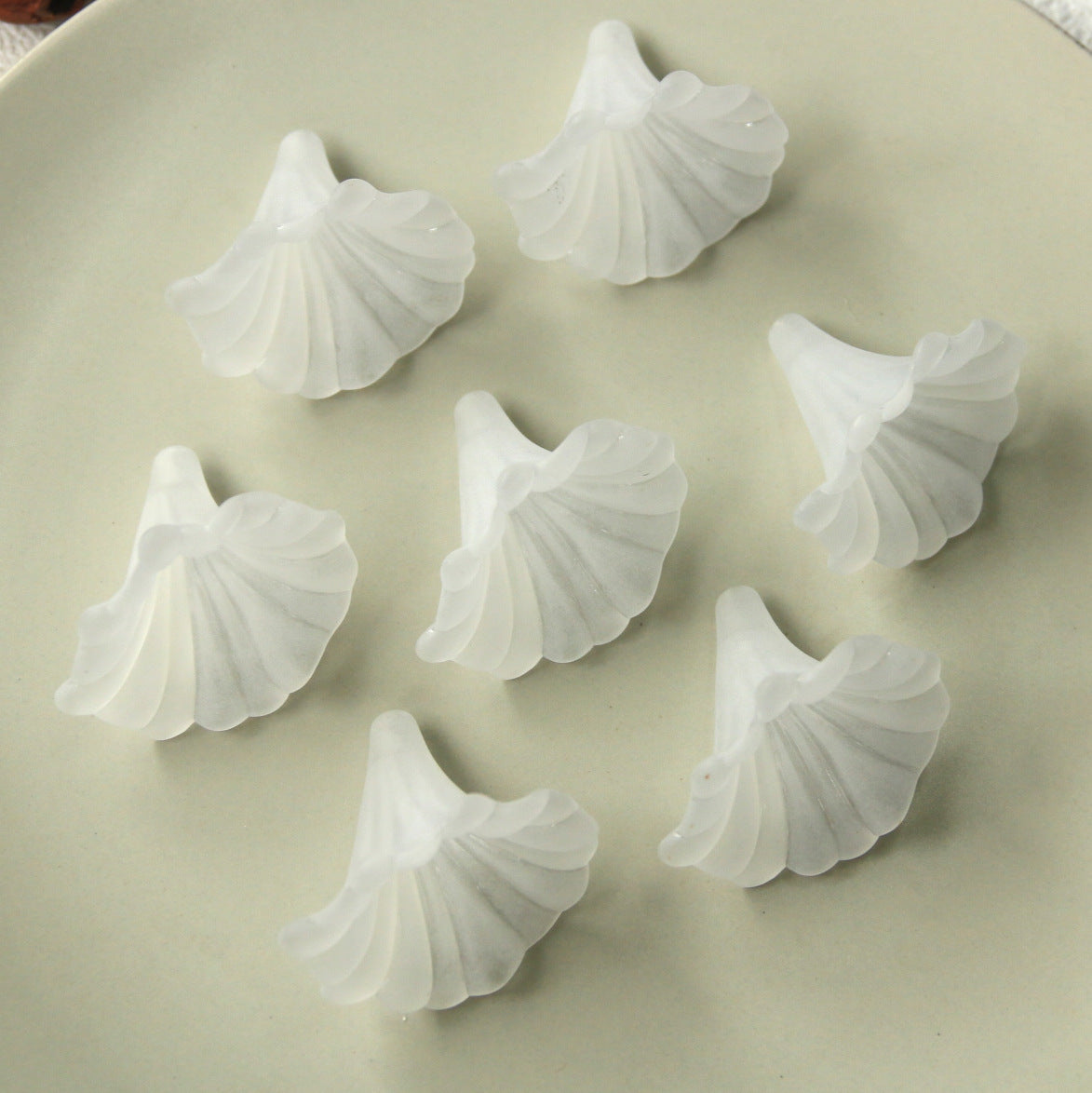 2PCS 41*33mm Sanded Morning Glory Acrylic Charms - Jewelry & Hair Accessory Making Supplies for Handcrafters