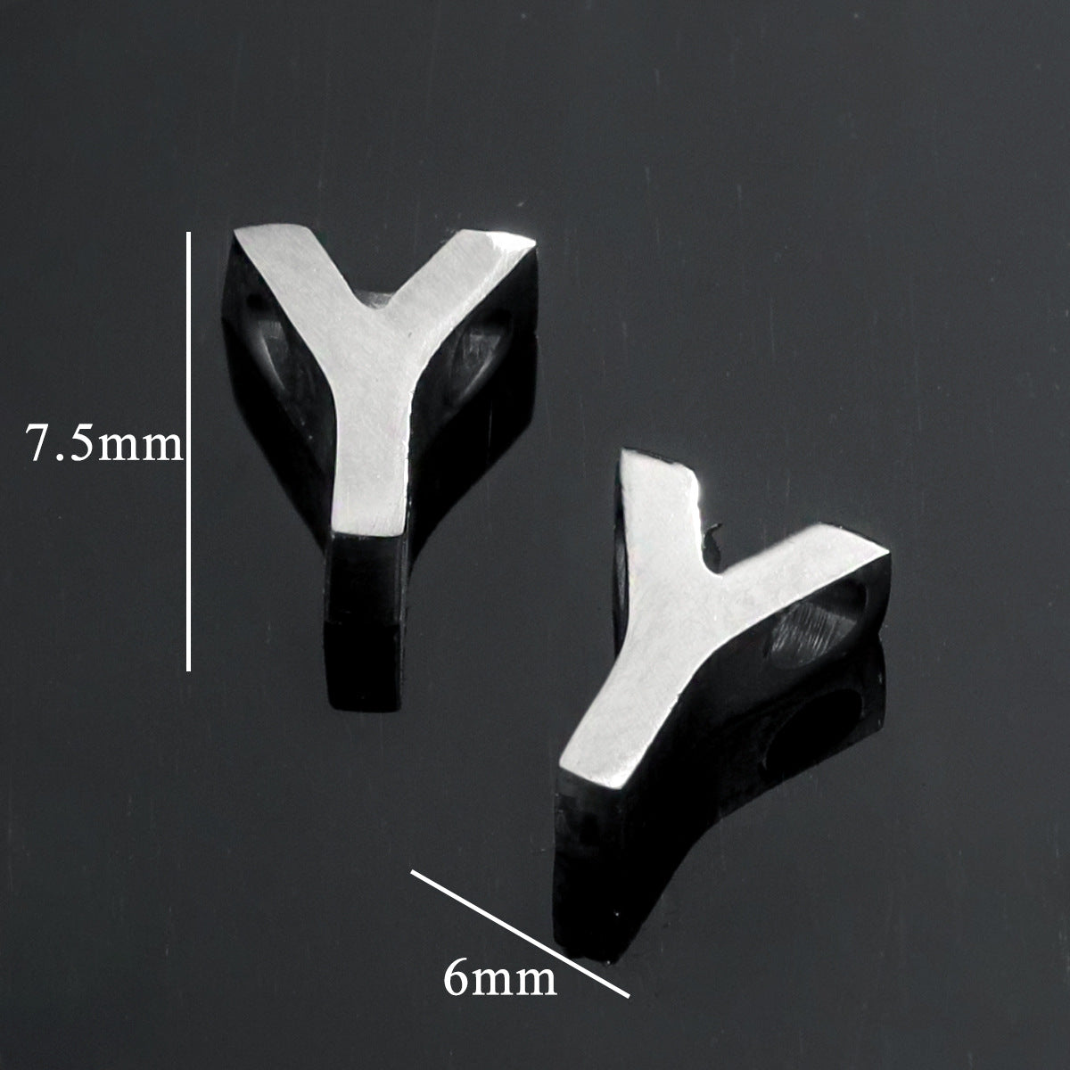 5PCS Stainless Steel 3D Letter Pendants - Minimalist & Stylish for Women's DIY Necklaces | Fashion Jewelry Findings