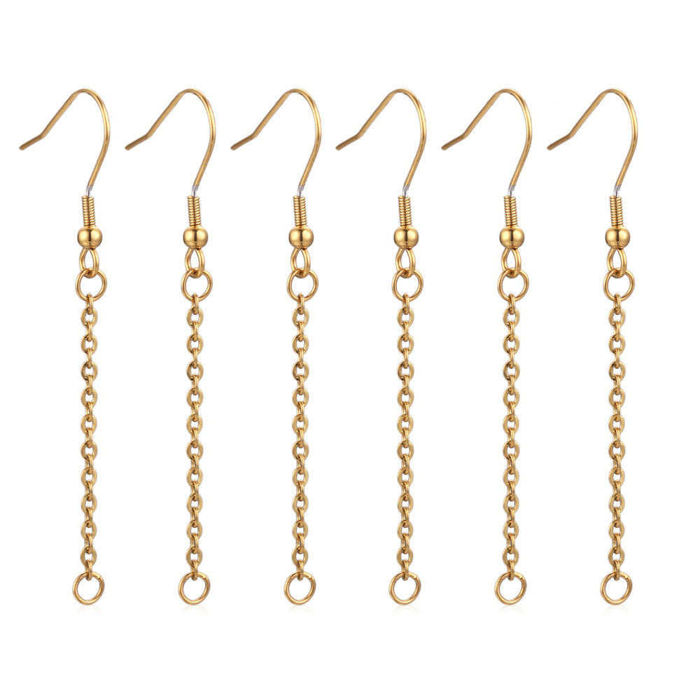 2Pairs Stainless Steel Vacuum Color-Retention Earring Extender Chain | DIY Earring Material for Ear Wires & Tassel Chains, Jewelry Supplies
