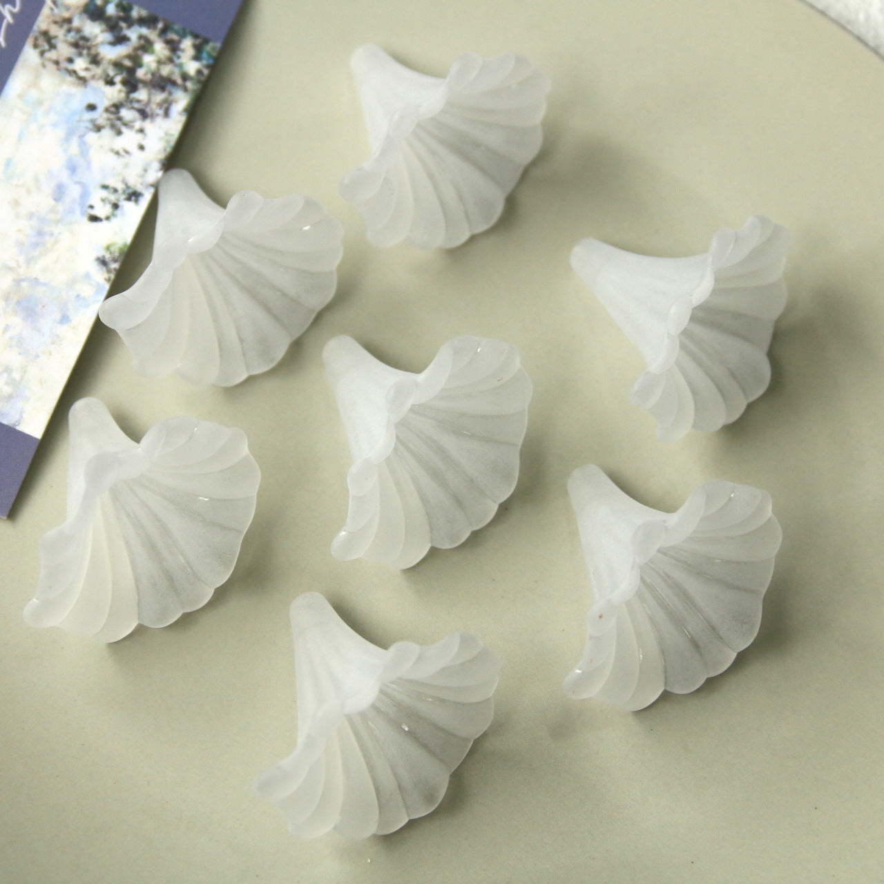 2PCS 41*33mm Sanded Morning Glory Acrylic Charms - Jewelry & Hair Accessory Making Supplies for Handcrafters