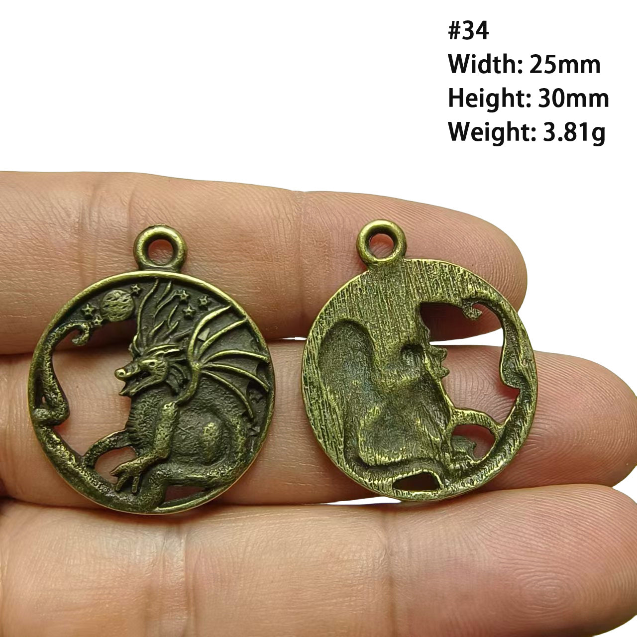 A Series of Charm 2: 10PCS Vintage Antique Bronze Pendants - Flower, Moon, Animal Shapes | DIY Jewelry Making Supplies, Craft Accessories for Necklaces/Bracelets