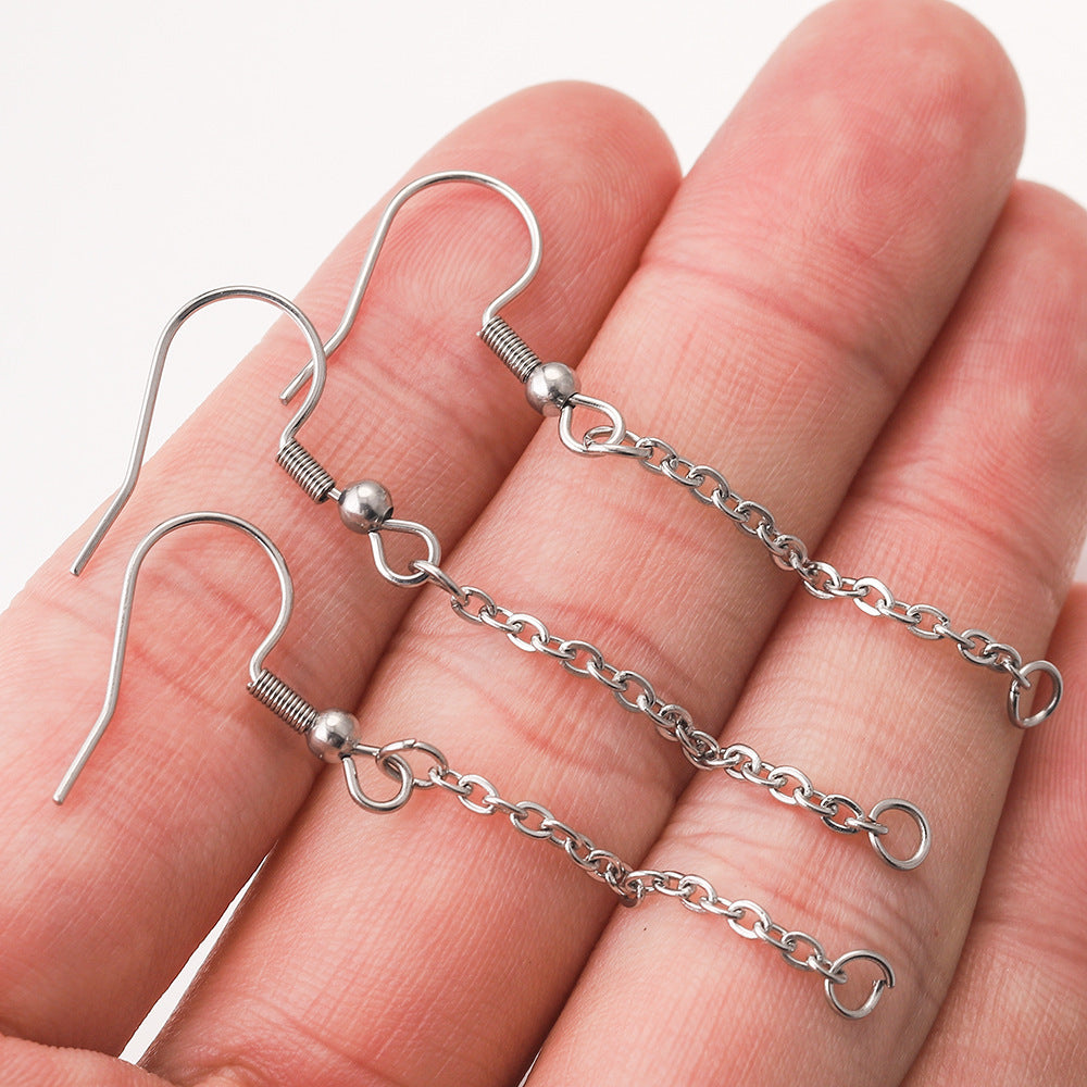2Pairs Stainless Steel Vacuum Color-Retention Earring Extender Chain | DIY Earring Material for Ear Wires & Tassel Chains, Jewelry Supplies