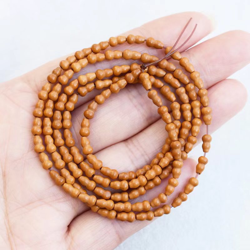 6x3.5mm Olive Pit Gourd (Hulu) Beads - Tiny Olive Stone Gourd Charms for DIY Jewelry, Bracelets,110PCS Beads