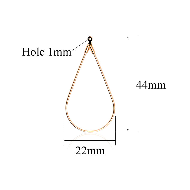 10PCS Copper Water Drop Earring Hoop & Clip Kit | DIY Handmade Ear Jewelry Making Supplies, Complete Earring Craft Kit