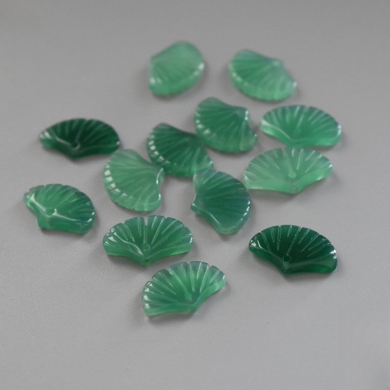 Natural Agate Ginkgo Leaf Pendant, 15x22mm Stone Leaf Charms, DIY Jewelry Making Supplies, Autumn Nature Pendant Beads