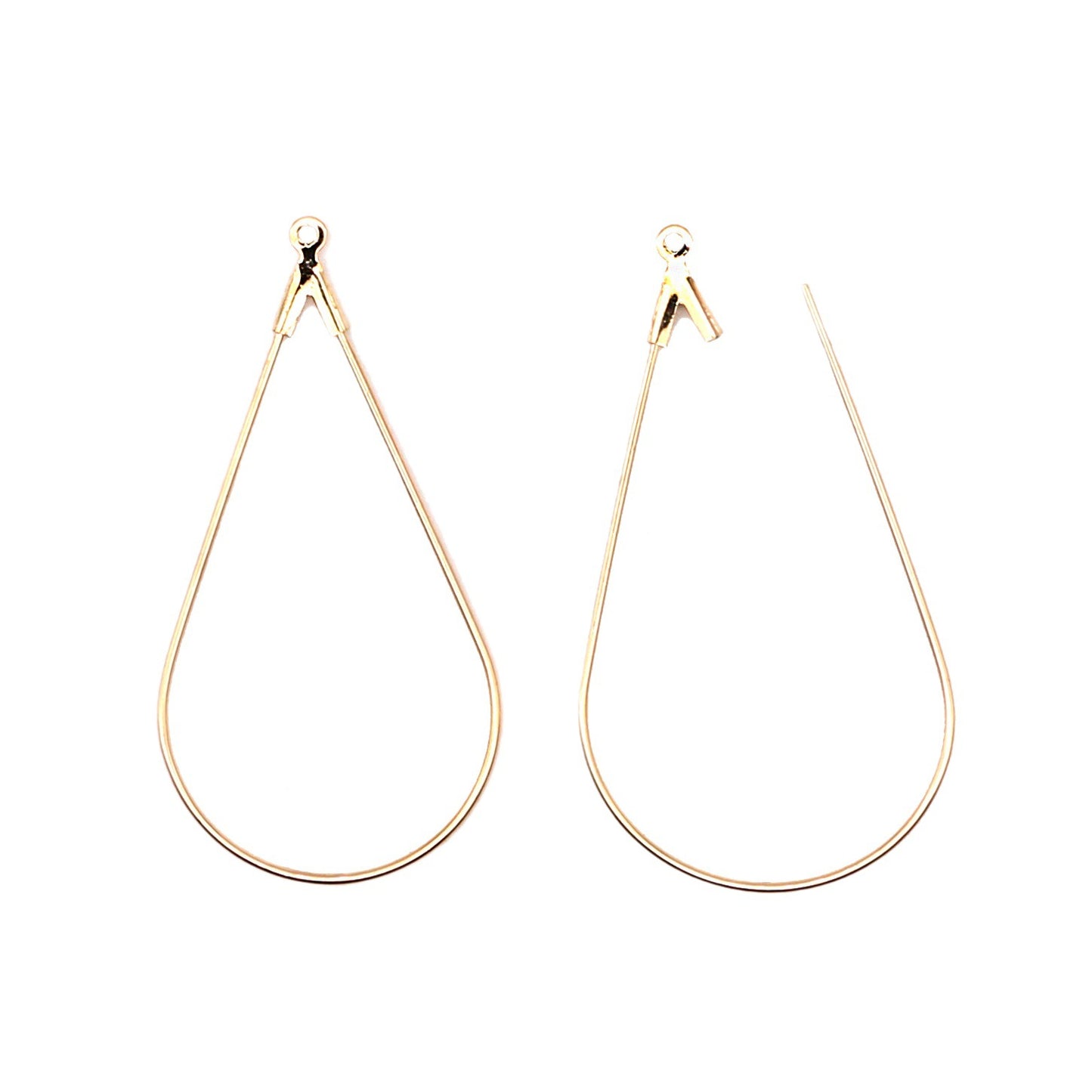 10PCS Copper Water Drop Earring Hoop & Clip Kit | DIY Handmade Ear Jewelry Making Supplies, Complete Earring Craft Kit