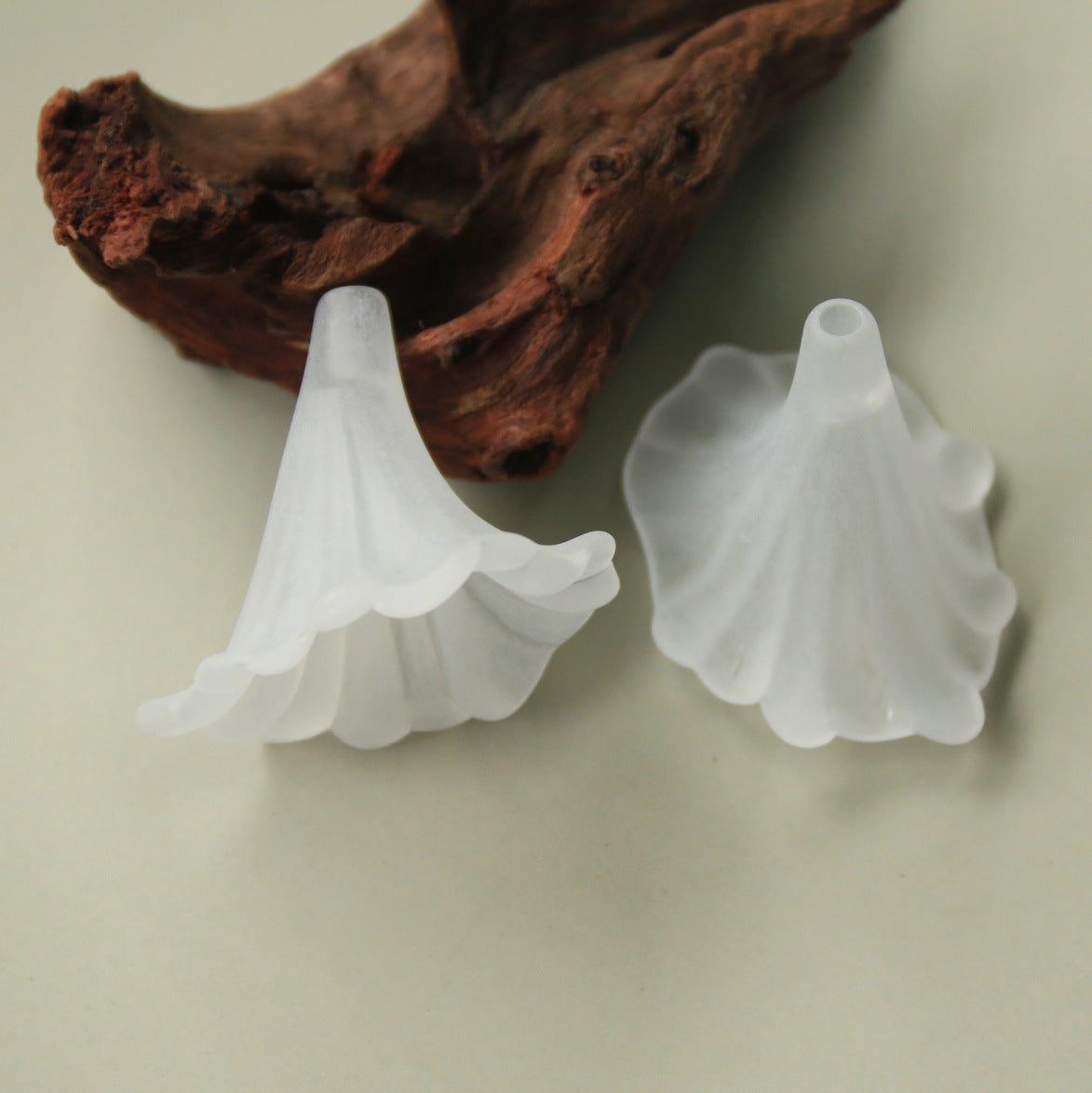 2PCS 41*33mm Sanded Morning Glory Acrylic Charms - Jewelry & Hair Accessory Making Supplies for Handcrafters