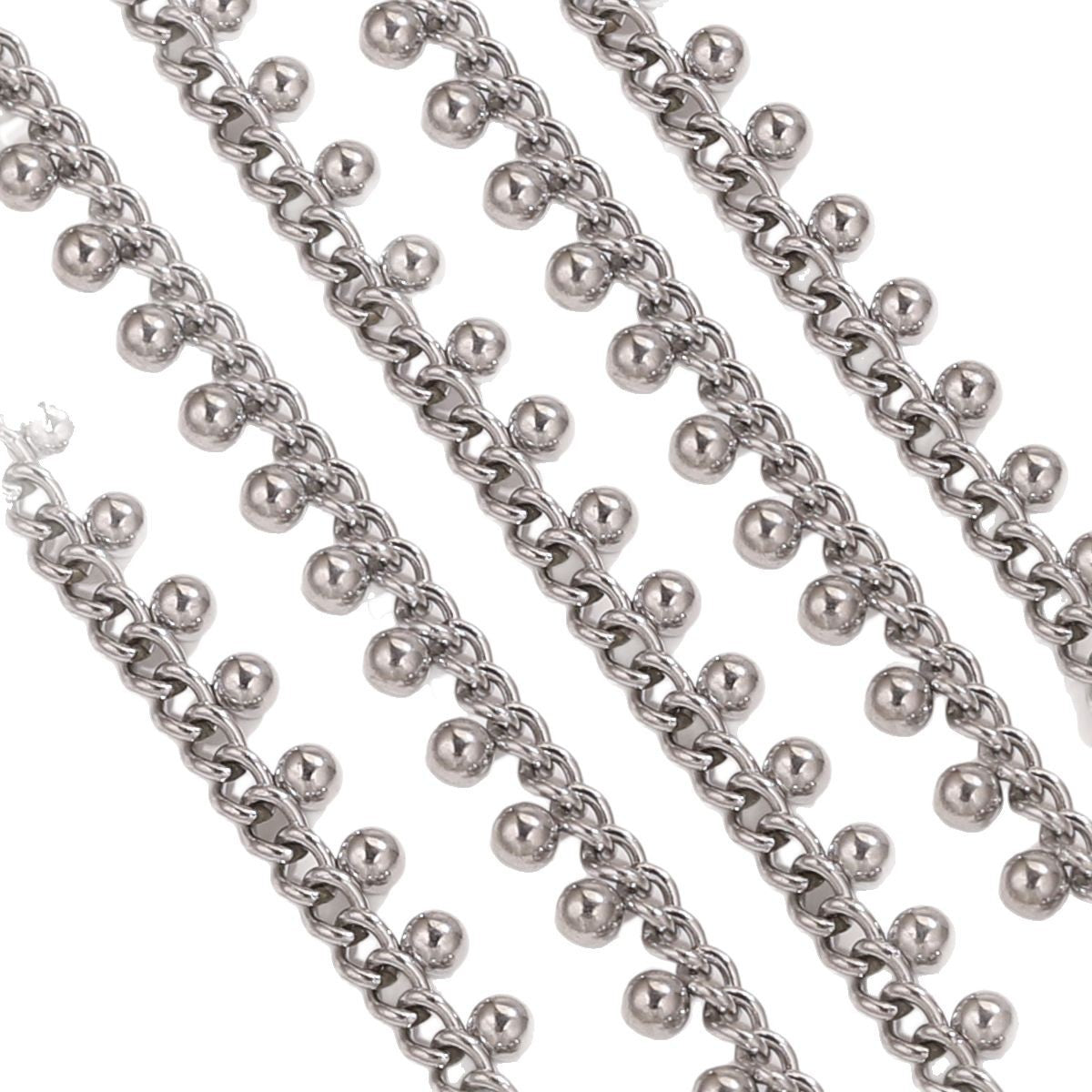 1 Meter Stainless Steel Bead Chain - DIY Necklace/Bracelet Chain