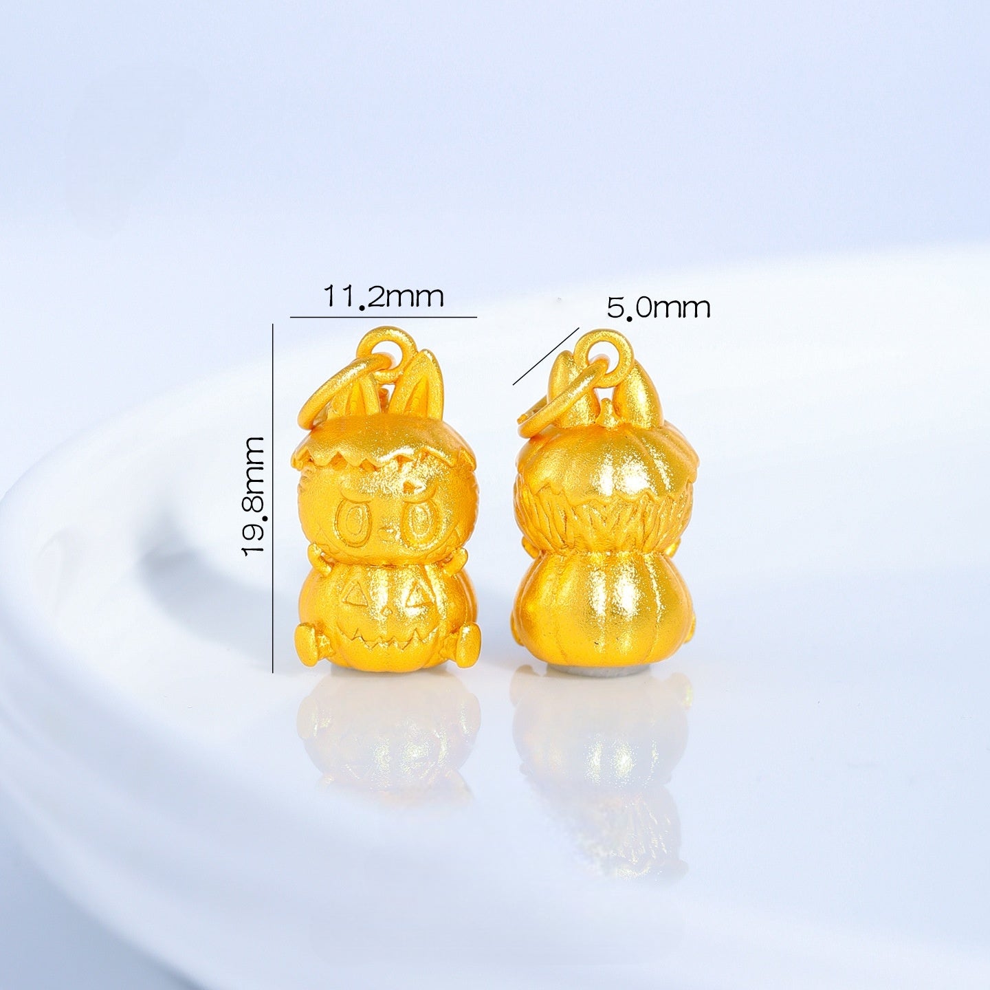Sandal Gold Pumpkin LABUBU Charm, DIY Jewelry Pendant, Cute Kawaii Accessory