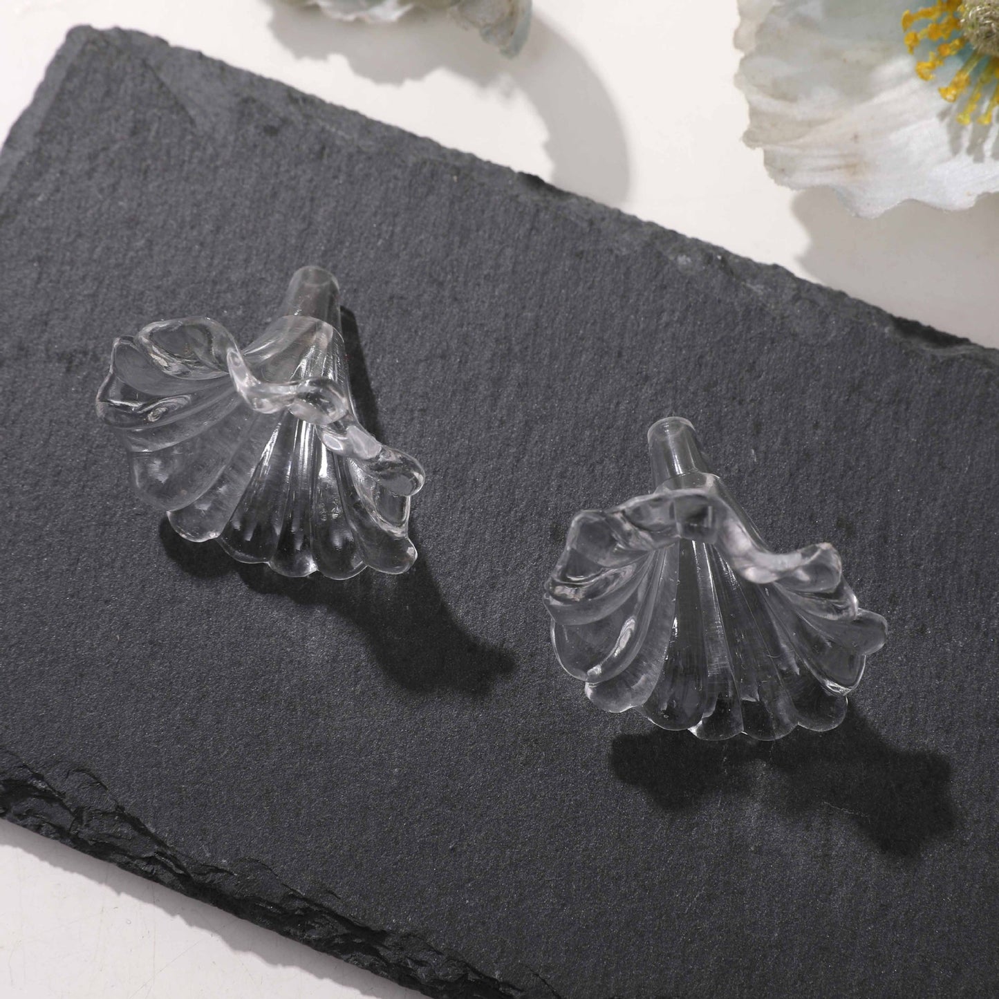 2PCS 41*33mm Sanded Morning Glory Acrylic Charms - Jewelry & Hair Accessory Making Supplies for Handcrafters