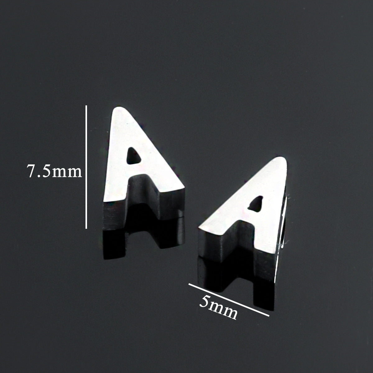 5PCS Stainless Steel 3D Letter Pendants - Minimalist & Stylish for Women's DIY Necklaces | Fashion Jewelry Findings