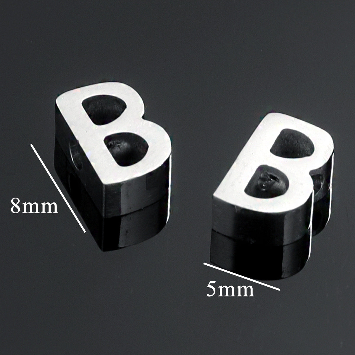 5PCS Stainless Steel 3D Letter Pendants - Minimalist & Stylish for Women's DIY Necklaces | Fashion Jewelry Findings