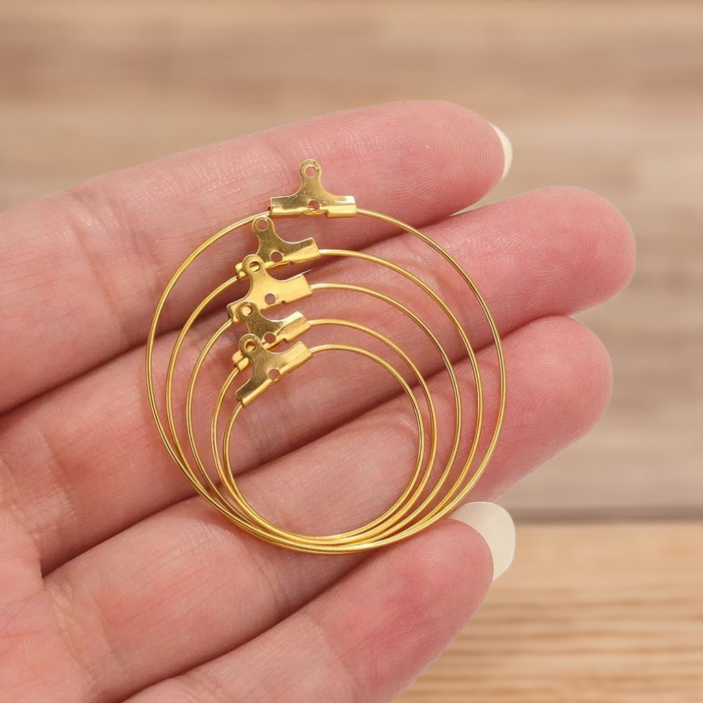 20PCS Handmade DIY Stainless Steel Earring Supplies | Versatile Ear Jewelry Components for Handcrafted Earrings