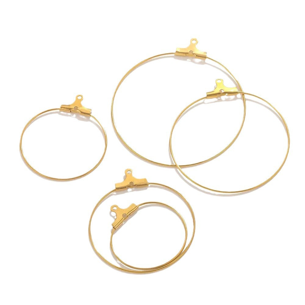 20PCS Handmade DIY Stainless Steel Earring Supplies | Versatile Ear Jewelry Components for Handcrafted Earrings