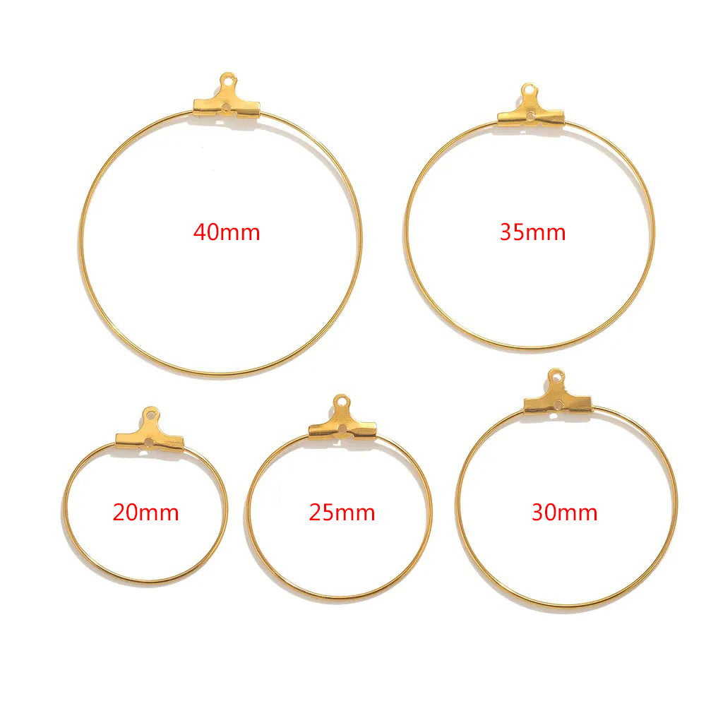 20PCS Handmade DIY Stainless Steel Earring Supplies | Versatile Ear Jewelry Components for Handcrafted Earrings