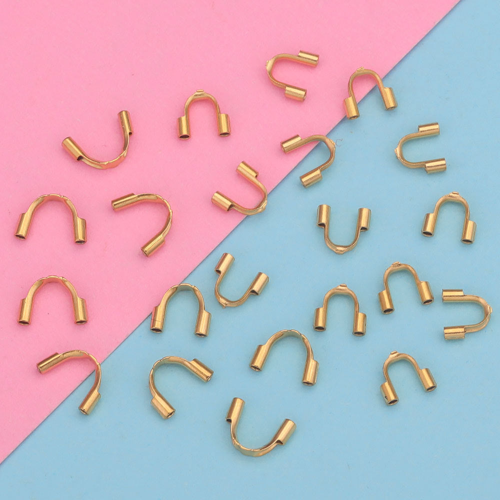 50PCS Stainless Steel U-Shape Wire Guards -Jewelry Protectors for Bracelets, Necklaces, DIY Crafts
