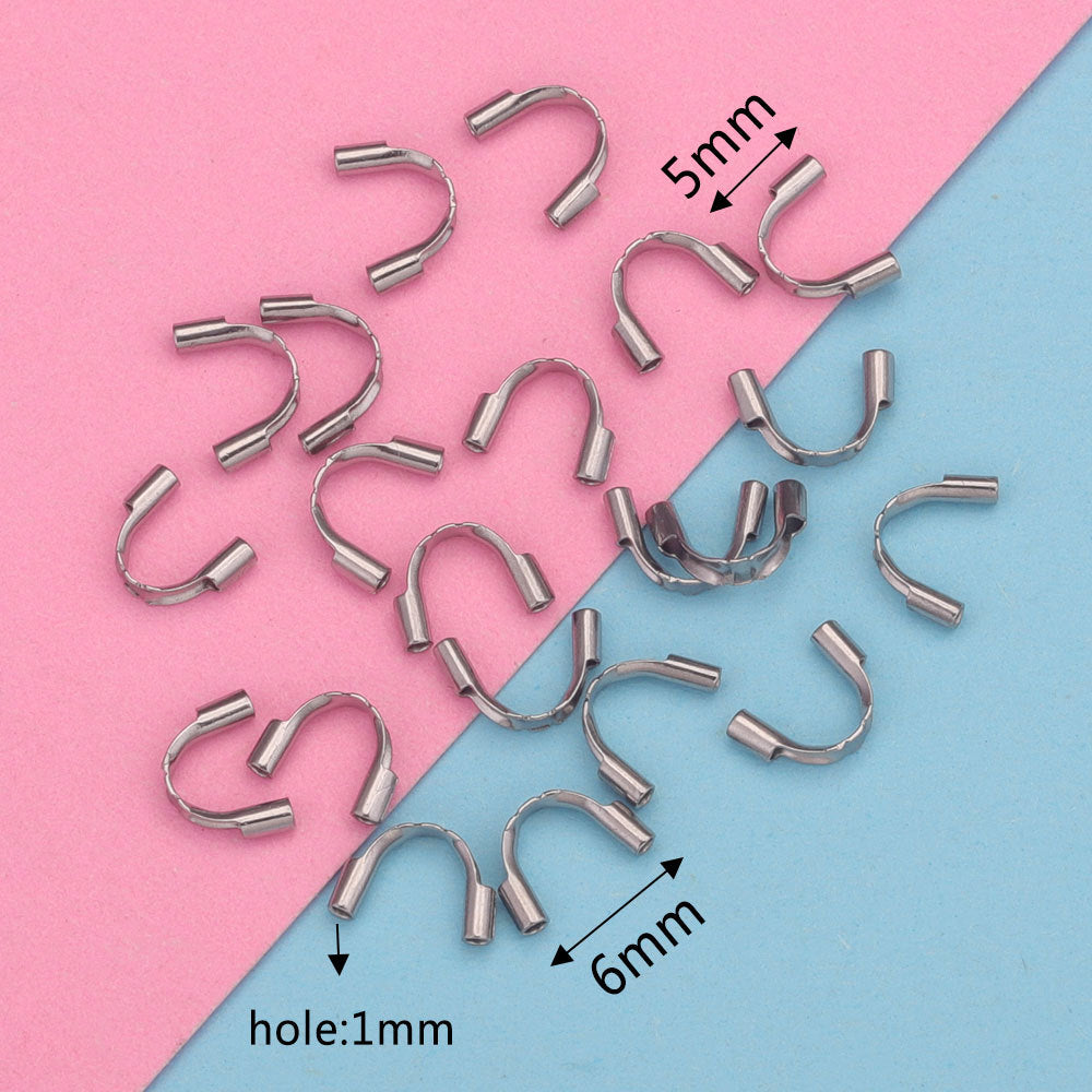 50PCS Stainless Steel U-Shape Wire Guards -Jewelry Protectors for Bracelets, Necklaces, DIY Crafts