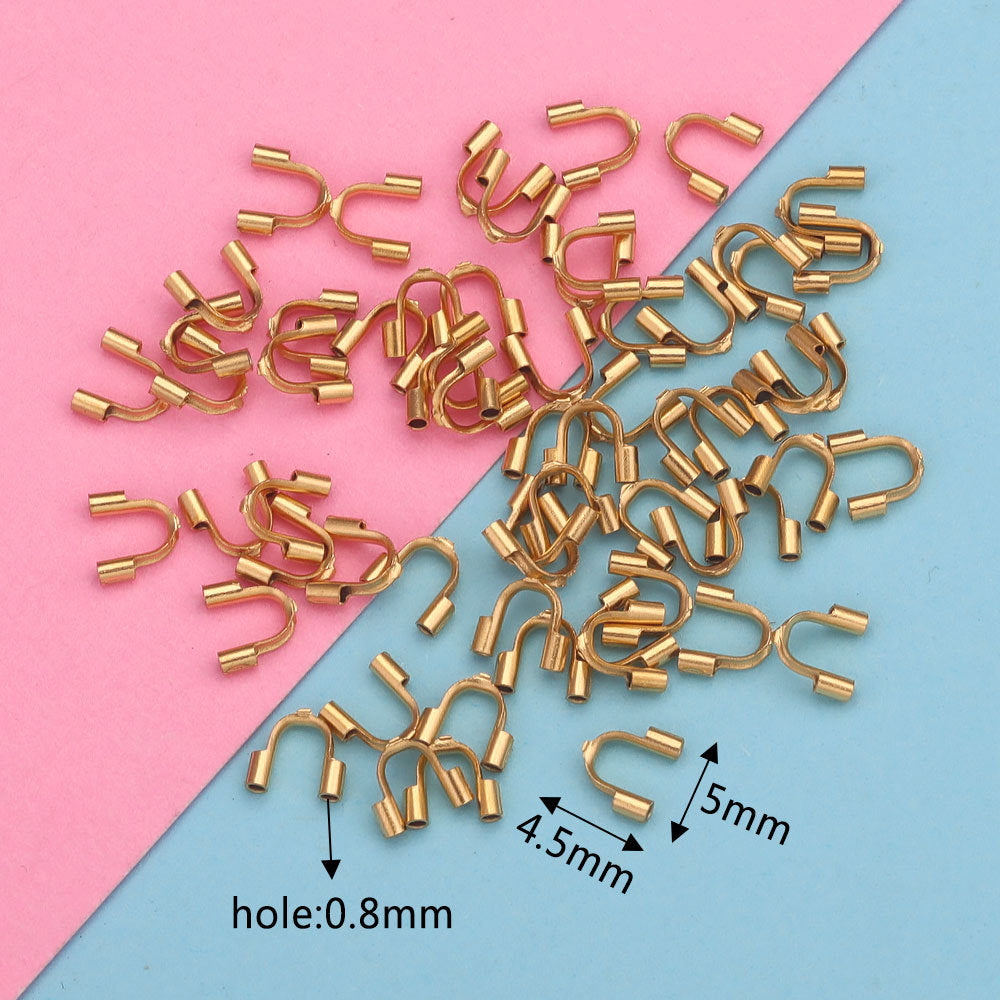 50PCS Stainless Steel U-Shape Wire Guards -Jewelry Protectors for Bracelets, Necklaces, DIY Crafts