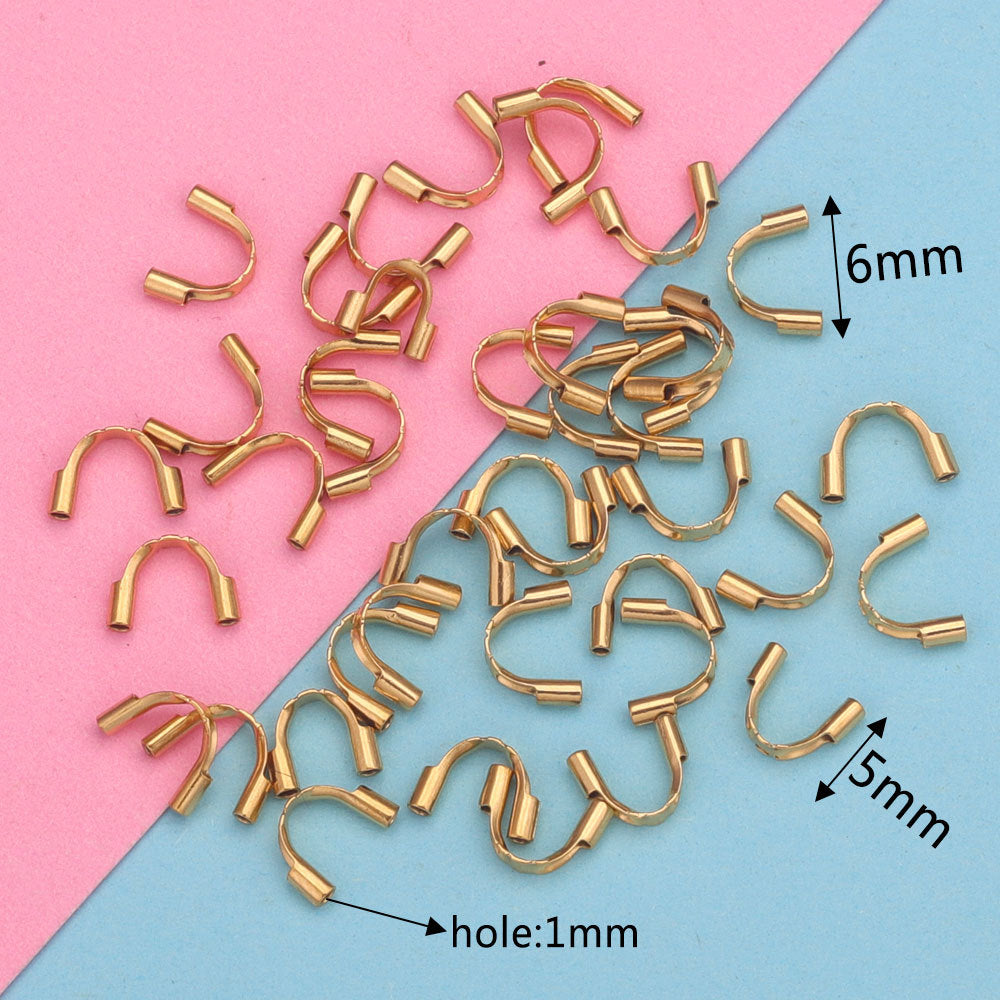 50PCS Stainless Steel U-Shape Wire Guards -Jewelry Protectors for Bracelets, Necklaces, DIY Crafts
