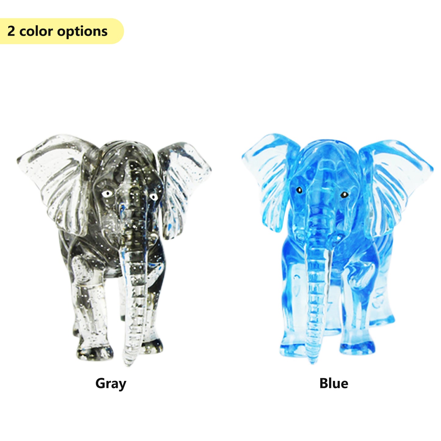 3D Crystal Puzzle Elephant, Crystal Puzzle Brainteasers for Puzzlers Ages 16 and Up, 41PCS