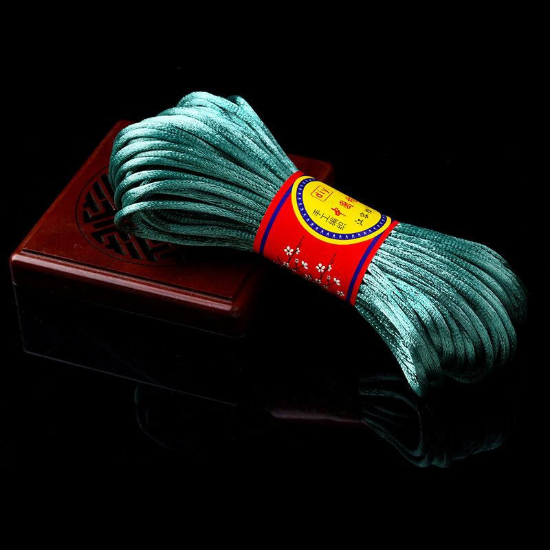 #002 - Line 6/7 (2/1.5mm) Chinese Knot Cord, Braided Pendant Red Rope Bracelet, Korean Thread, Handmade Diy Handmade Accessories, Material Jade Thread 20M