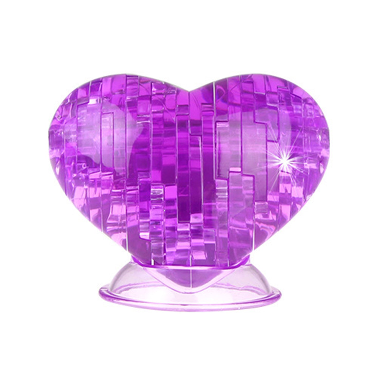 3D Crystal Puzzle Heart, Crystal Puzzle Brainteasers for Puzzlers Ages 16 and Up, 46PCS