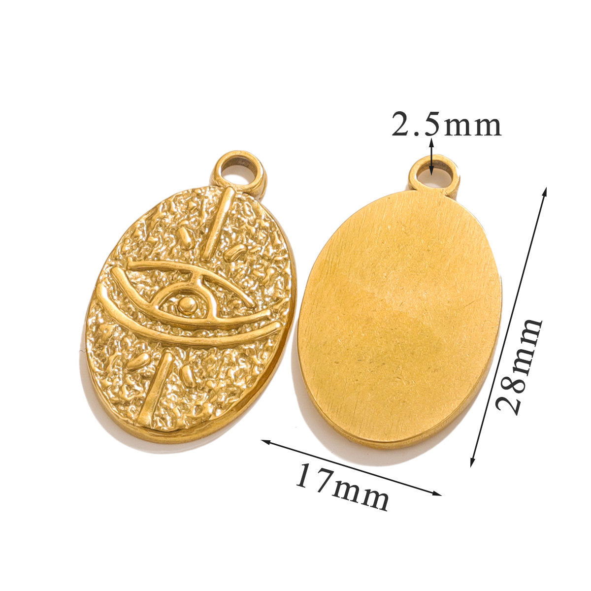 Aesthetic Tarot Sun Star Pendant - 18K Vacuum Gold Plated Stainless Steel, DIY Necklace Jewelry Piece