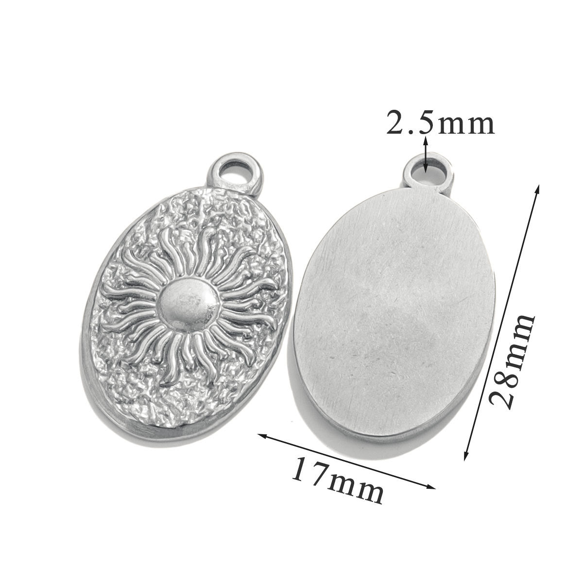Aesthetic Tarot Sun Star Pendant - 18K Vacuum Gold Plated Stainless Steel, DIY Necklace Jewelry Piece